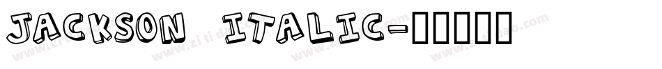 Jackson Italic字体转换